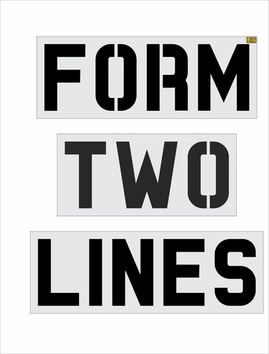 26" Wegmans FORM TWO LINES Stencil