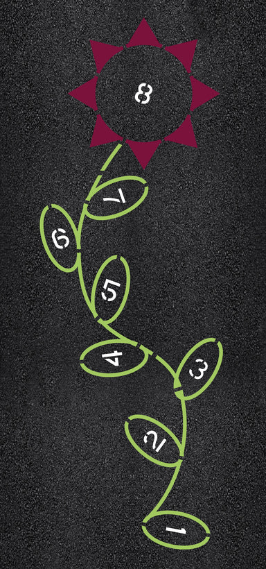 252"x87" 8 Hop Flower Hopscotch Stencil