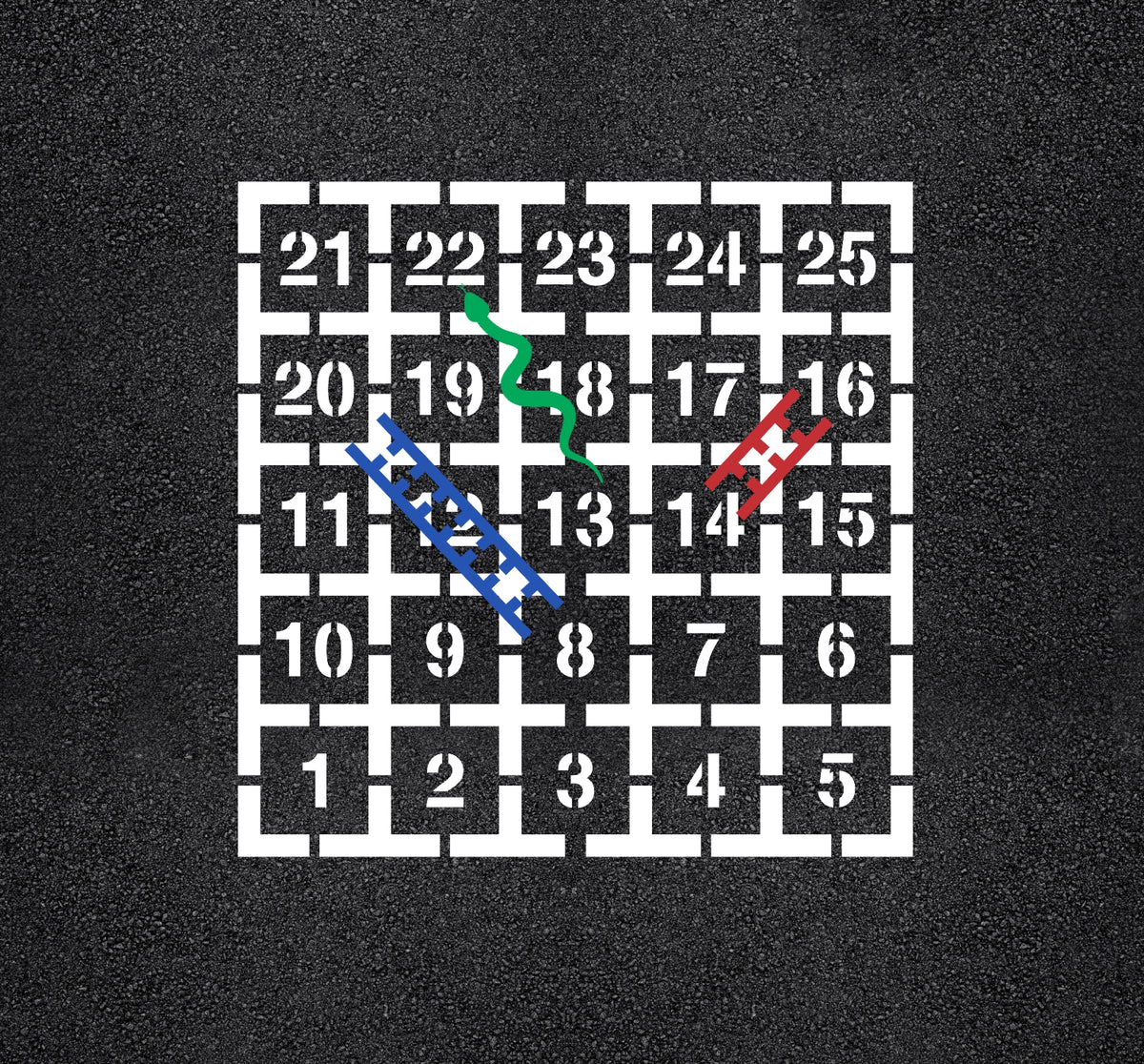 62"x62" Snakes and Ladders Stencil — 1800Stencil