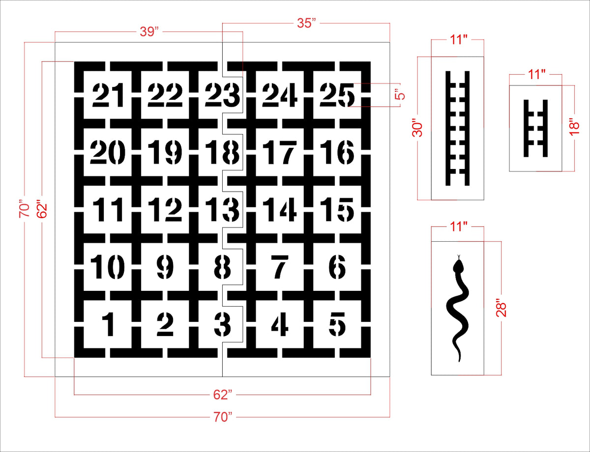 Data Ladder Rack Stencil 62