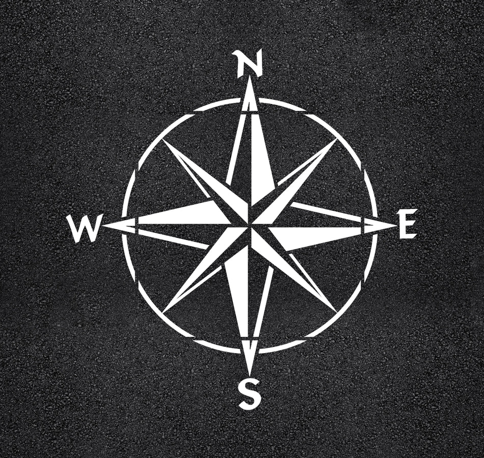 192"x187" Compass Stencil