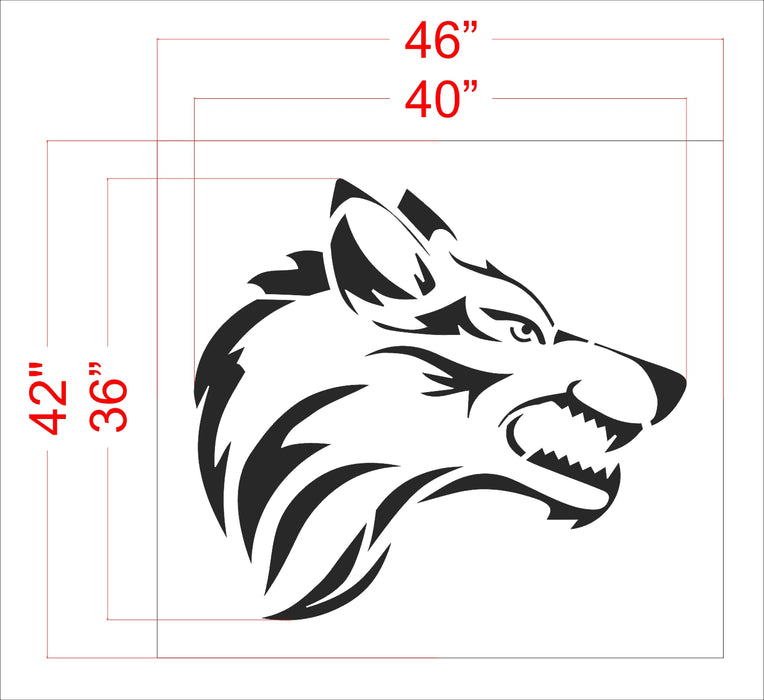 36"x40" Wolf Stencil