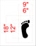 12"x6" Left Foot Stencil