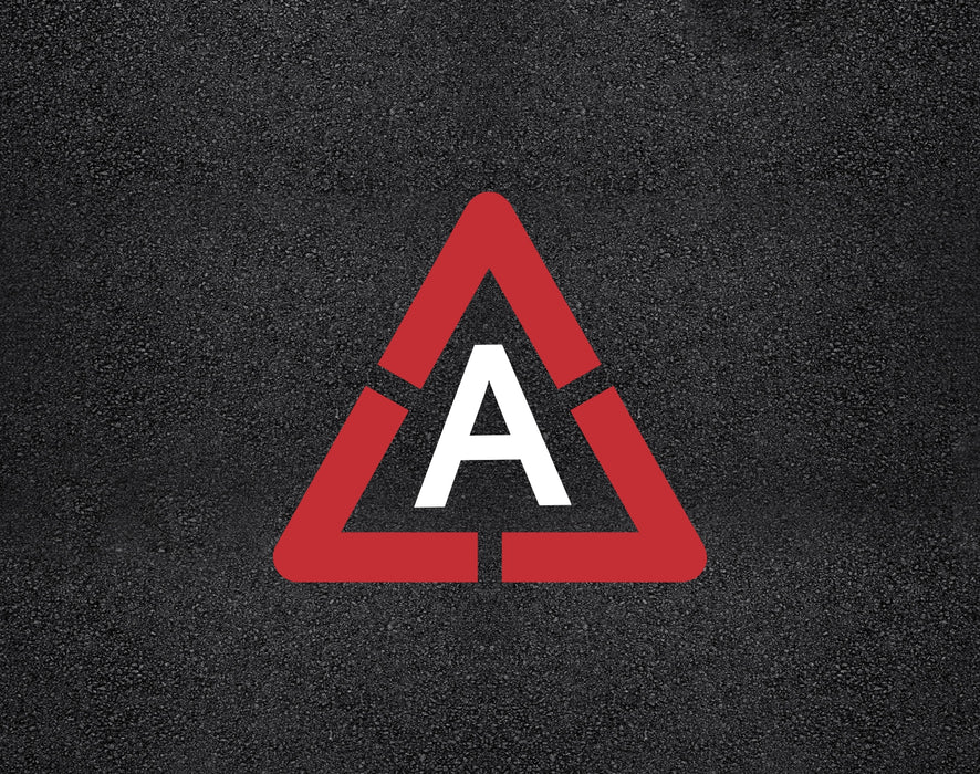 16"x17" Triangle Alphabet Stencil