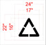16"x17" Triangle Alphabet Stencil