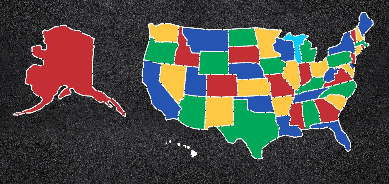162"x254" Medium United States Map Stencil — 1-800-Stencil
