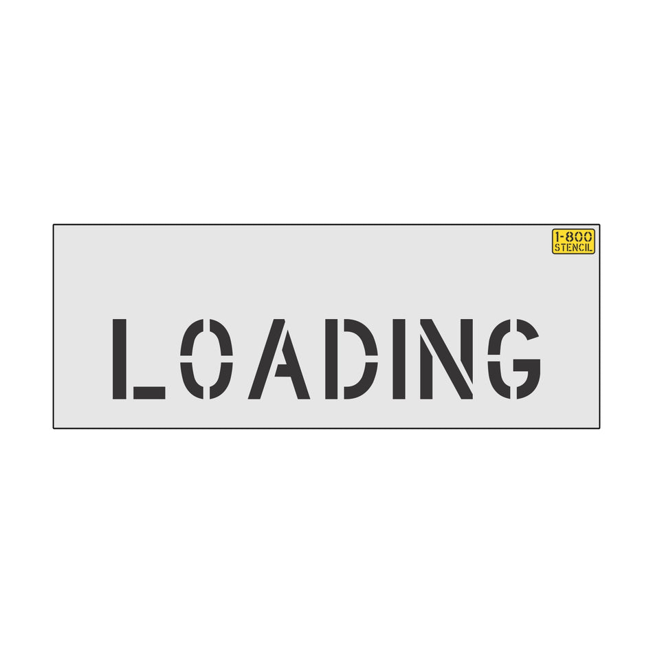 4" LOADING Stencil - High-quality stencil for pavement marking, durable and reusable