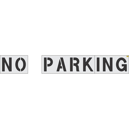 21 inch Aldi NO PARKING pavement marking stencil for retail parking lot and commercial traffic control striping applications