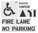 Starter Stencil Set for Parking Lot Pavement Markings - (8-pc)