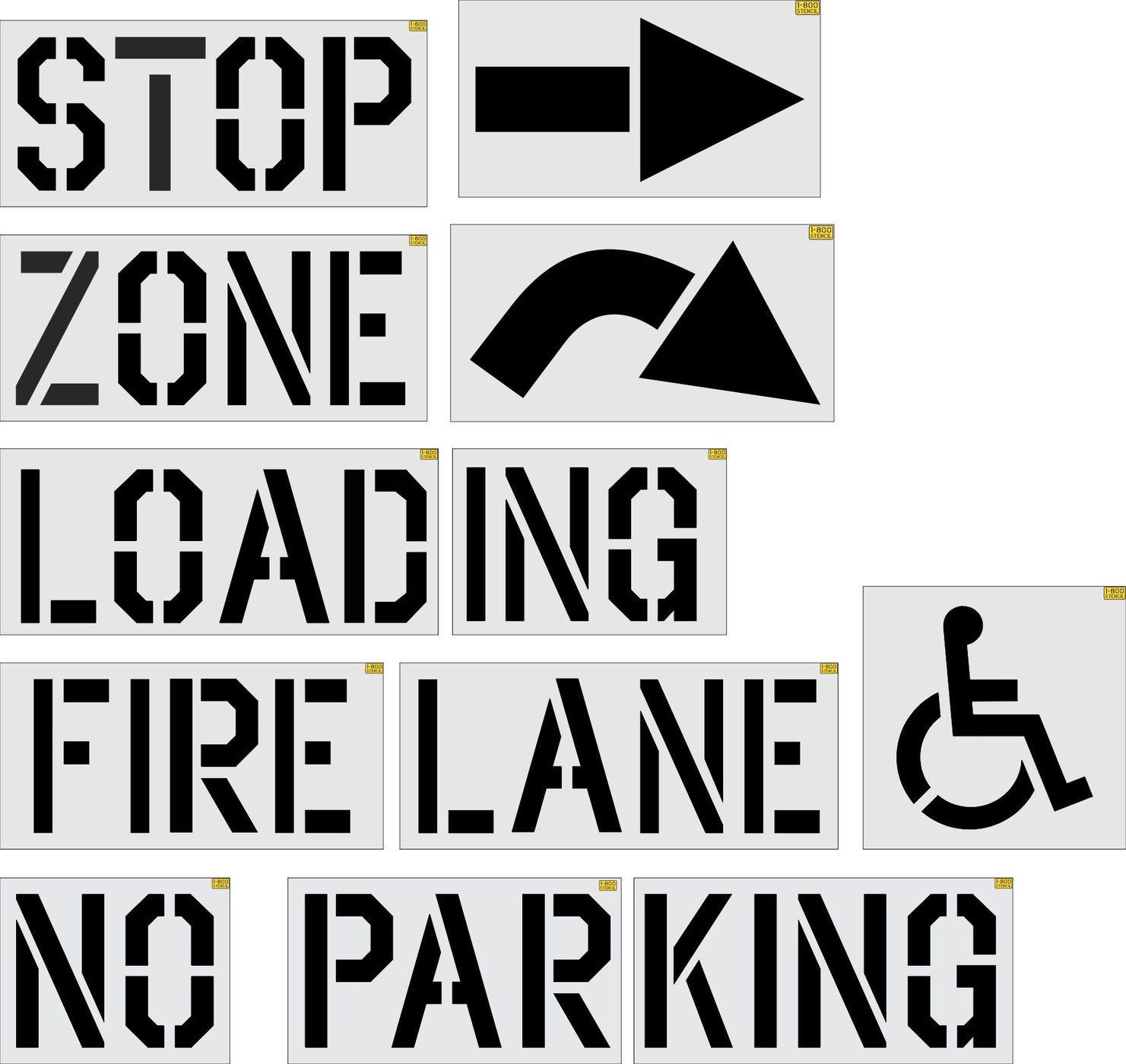 Lowes 7 Piece Parking Lot Stencil Kit 1800Stencil