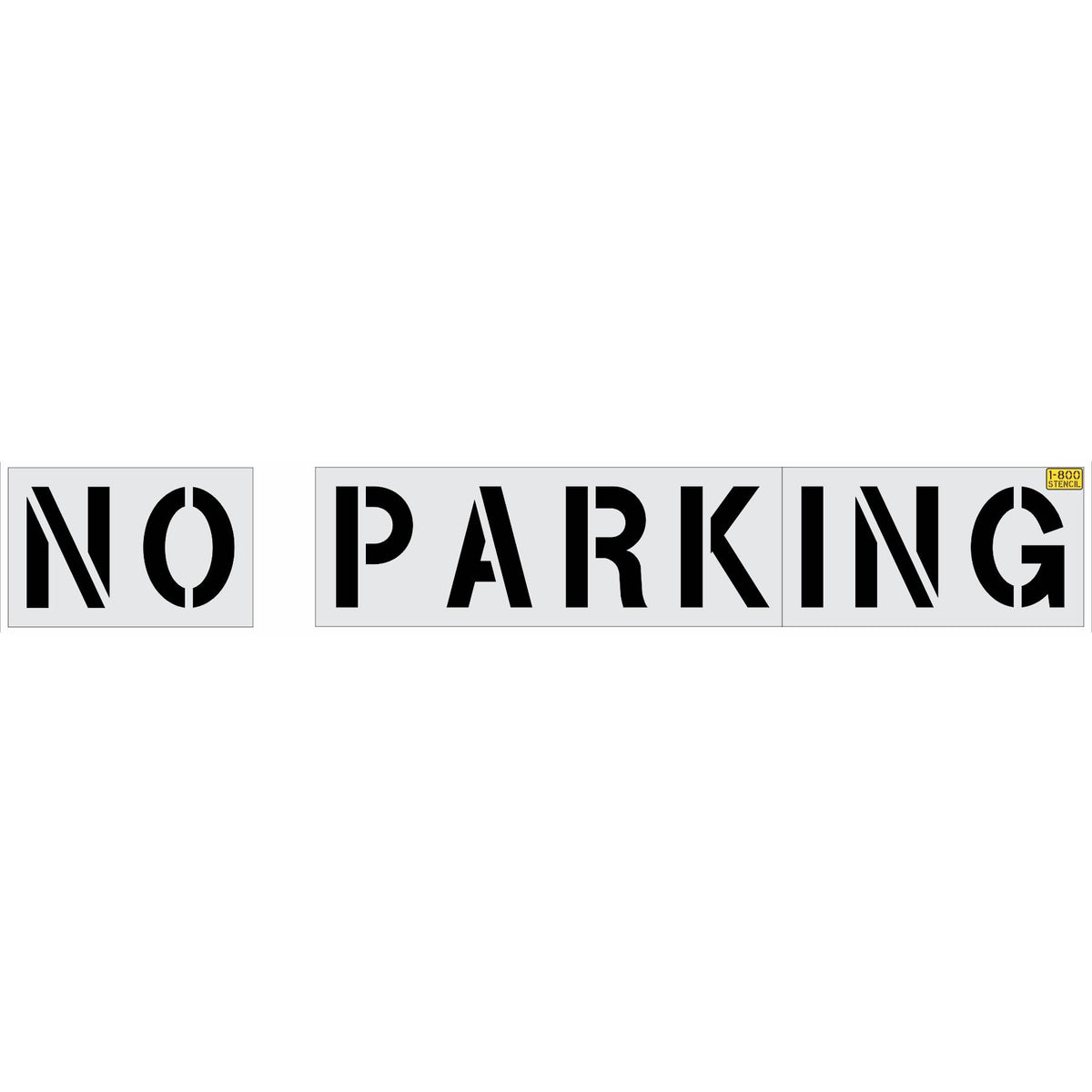 21" Aldi NO PARKING Stencil - High-quality stencil for pavement marking, durable and reusable