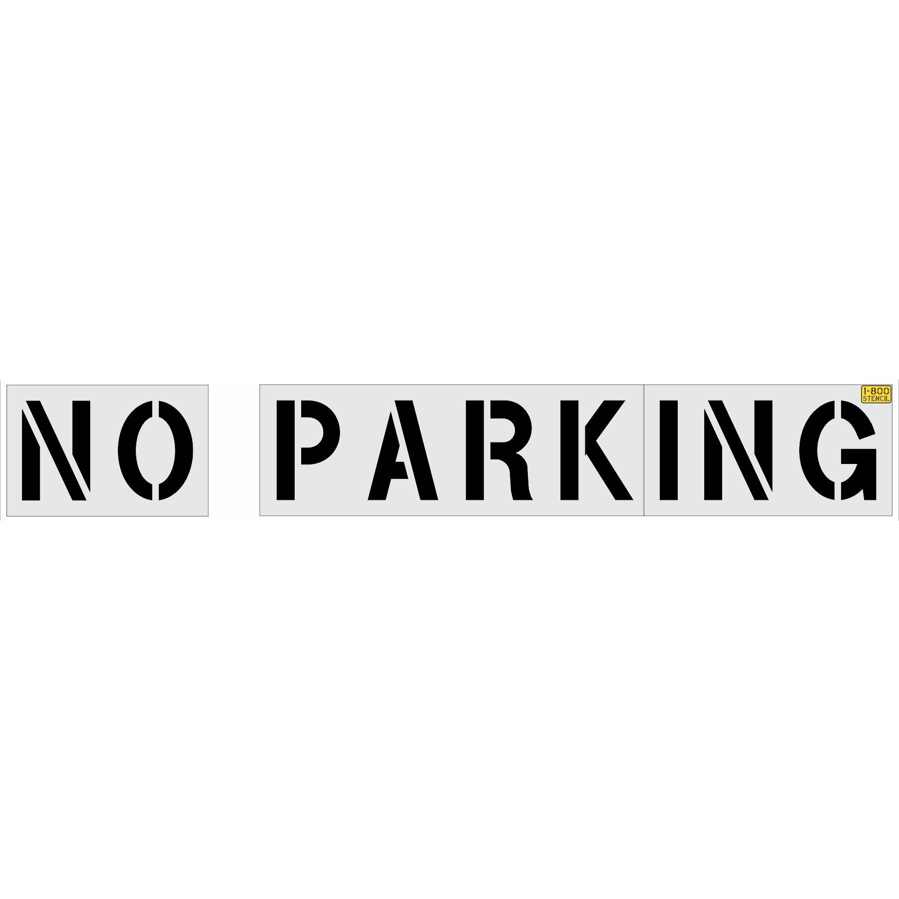 21" Aldi NO PARKING Stencil - High-quality stencil for pavement marking, durable and reusable
