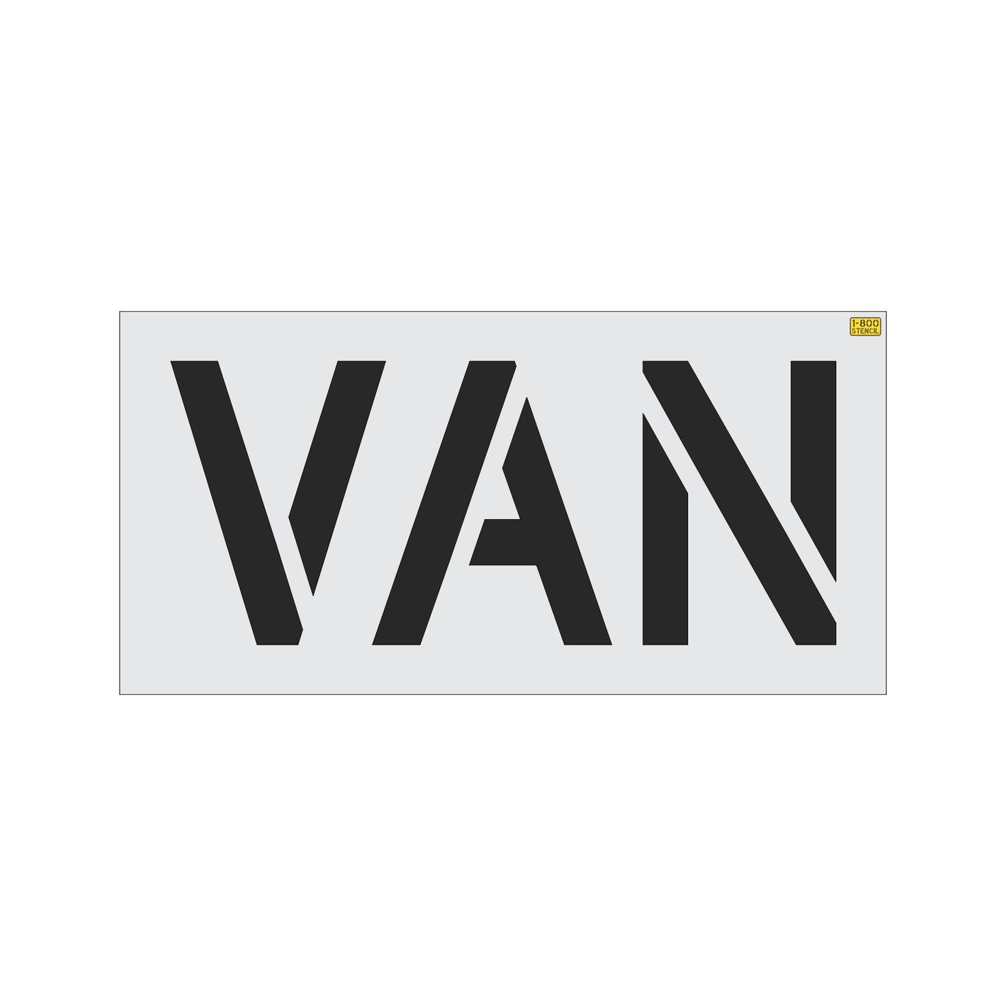 18" Aldi VAN Stencil - High-quality stencil for pavement marking, durable and reusable