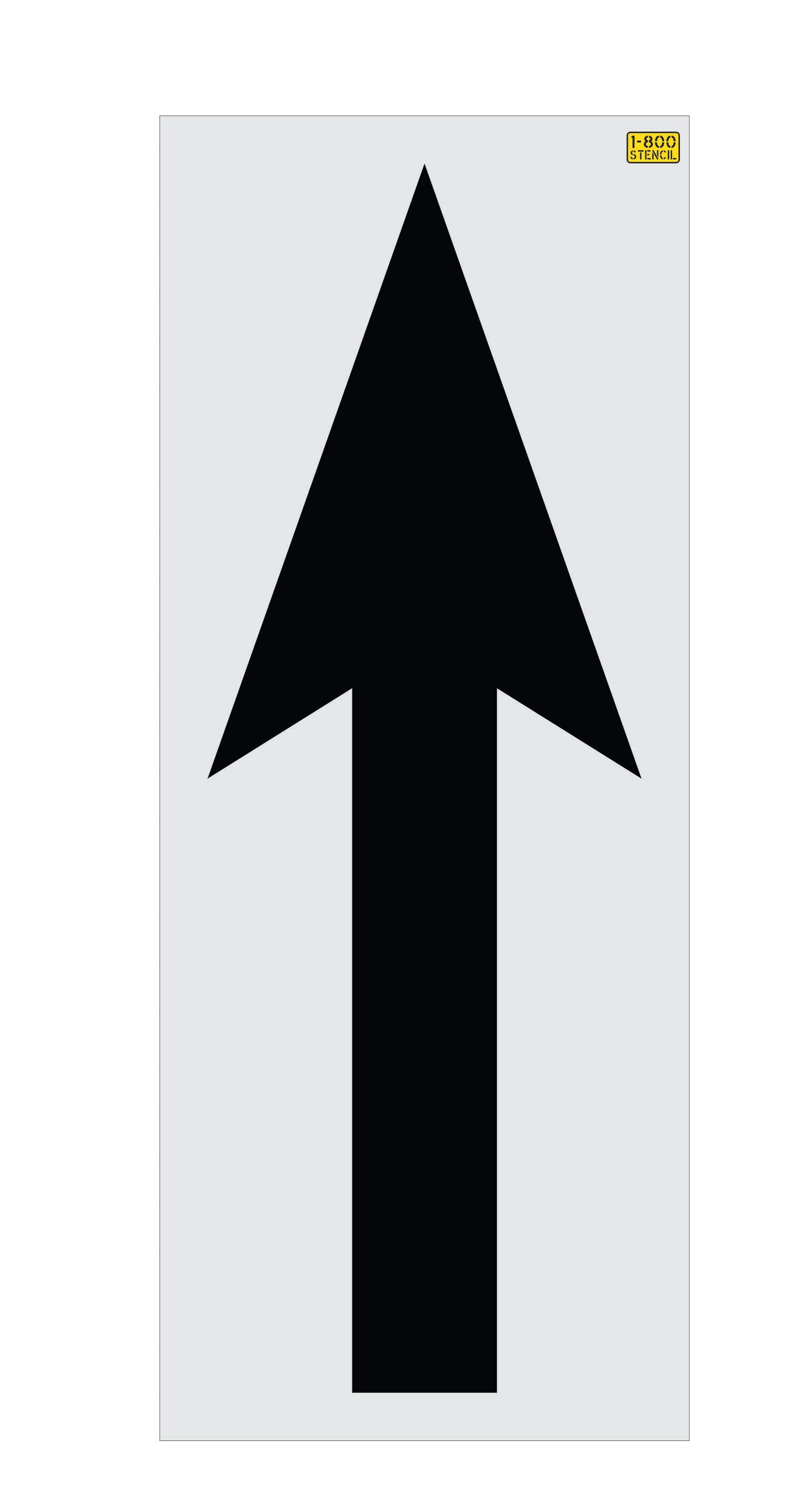 102" Amazon Straight Arrow Stencil - High-quality stencil for pavement marking, durable and reusable