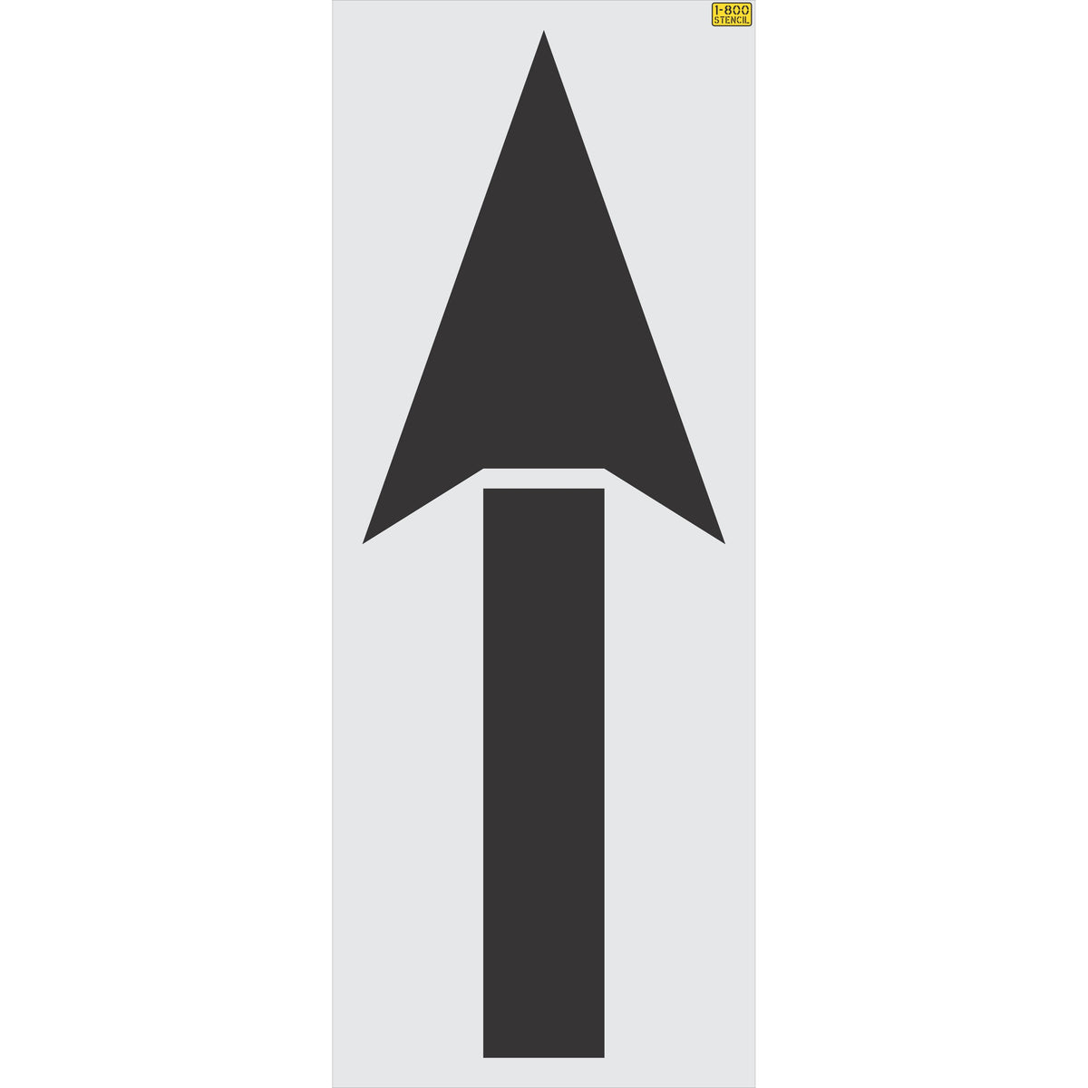 102 inch Amazon Distribution Center straight arrow pavement marking stencil for warehouse and industrial traffic routing applications