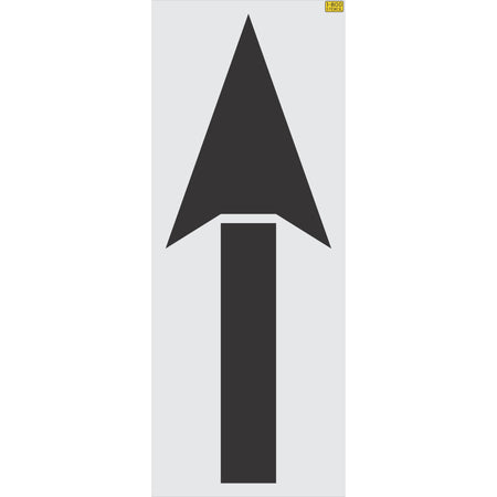 102 inch Amazon Distribution Center straight arrow pavement marking stencil for warehouse and industrial traffic routing applications