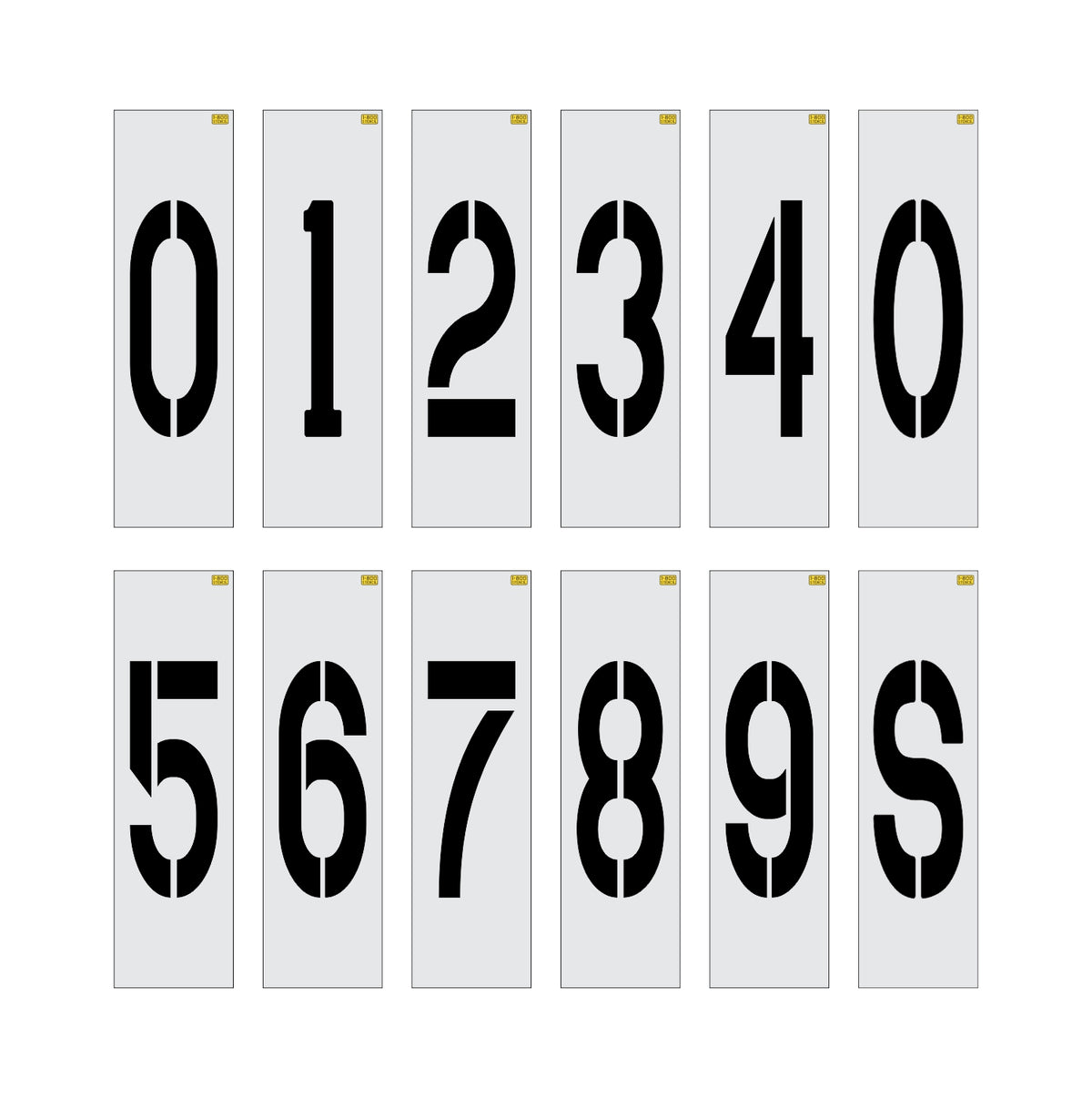 Numbers Rough Stencil 24