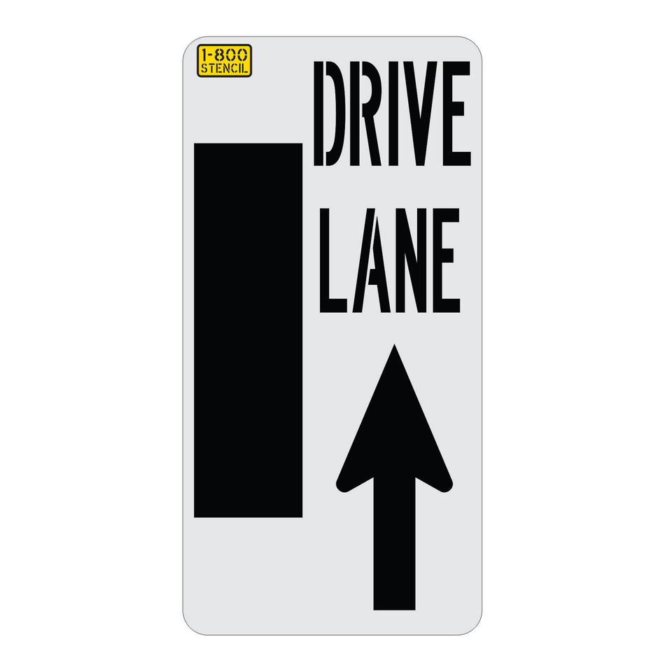 12.5" Amazon DRIVE LANE with Arrow Stencil