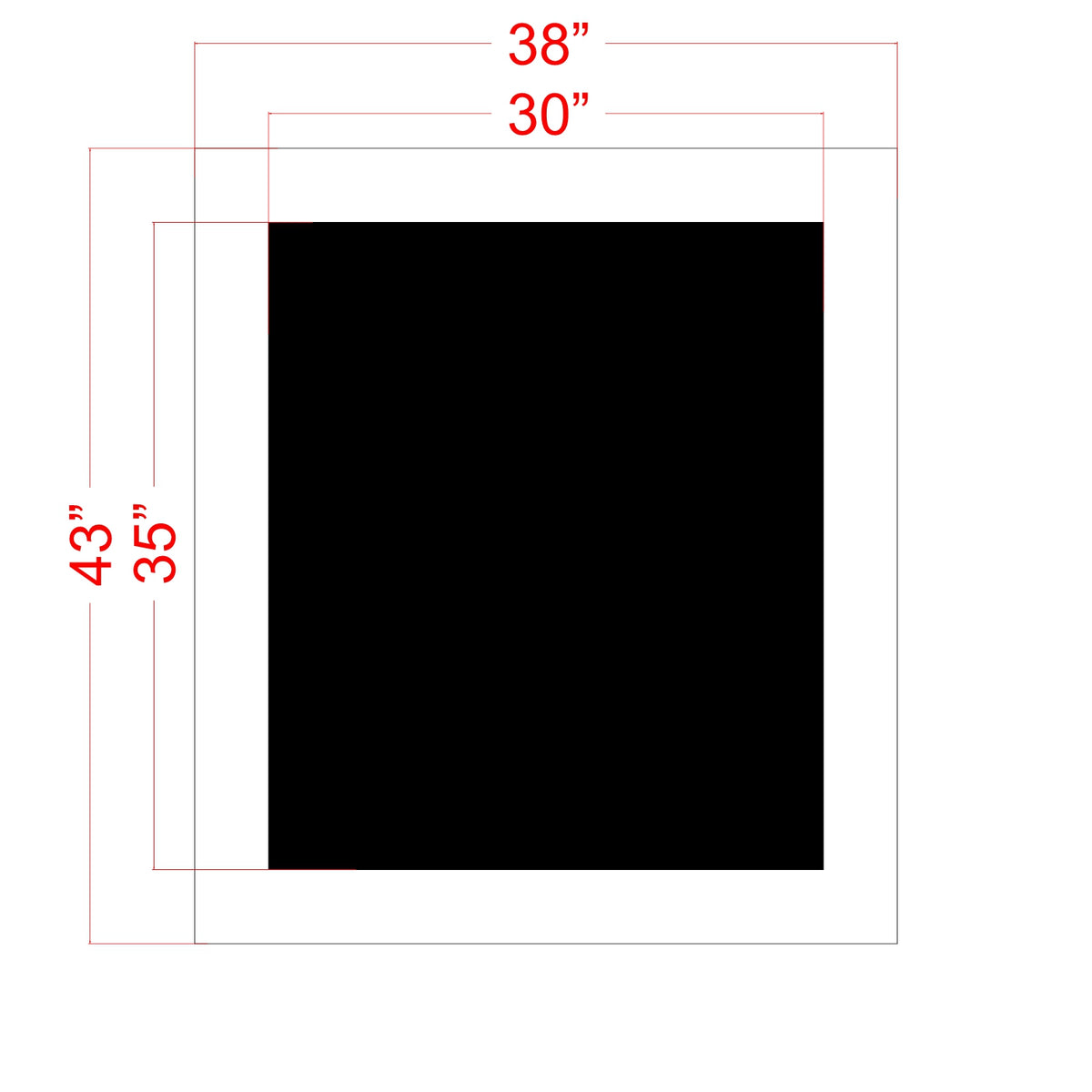 35" x 30" Costco Rectangle Stencil