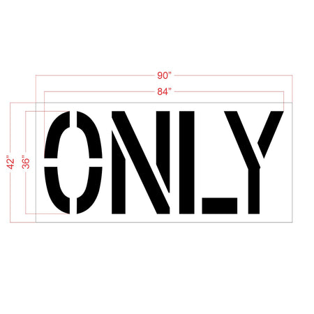 36 inch Chick-Fil-A ONLY pavement marking stencil for drive-thru and parking lot striping applications