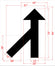 78" Chick-Fil-a Multi-Lane Merge Arrow Stencil