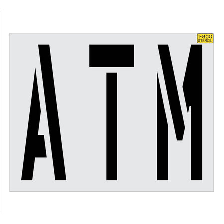 48 inch ATM stencil for Chase Bank parking lot and drive-through pavement striping applications