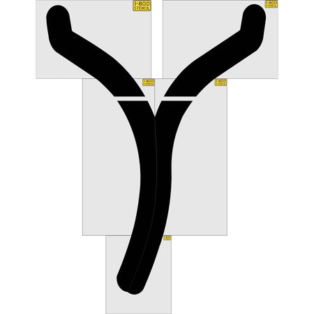 222 inch Dunkin’ Donuts straight arrow stencil without chevron for drive-thru and parking lot traffic direction pavement striping applications