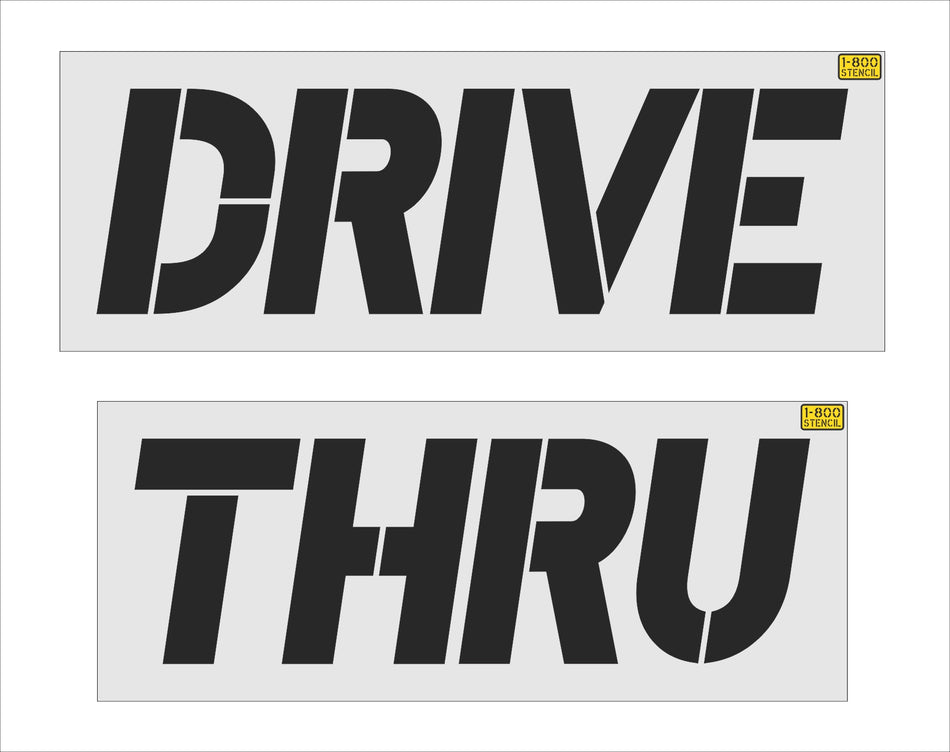 18" Generic Retail DRIVE THRU Stencil