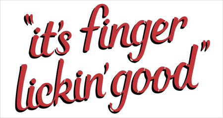 81 inch KFC Finger Lickin’ Good stencil for restaurant pavement branding and parking lot striping applications
