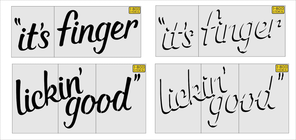 81 inch KFC Finger Lickin’ Good stencil for restaurant pavement branding and parking lot striping applications