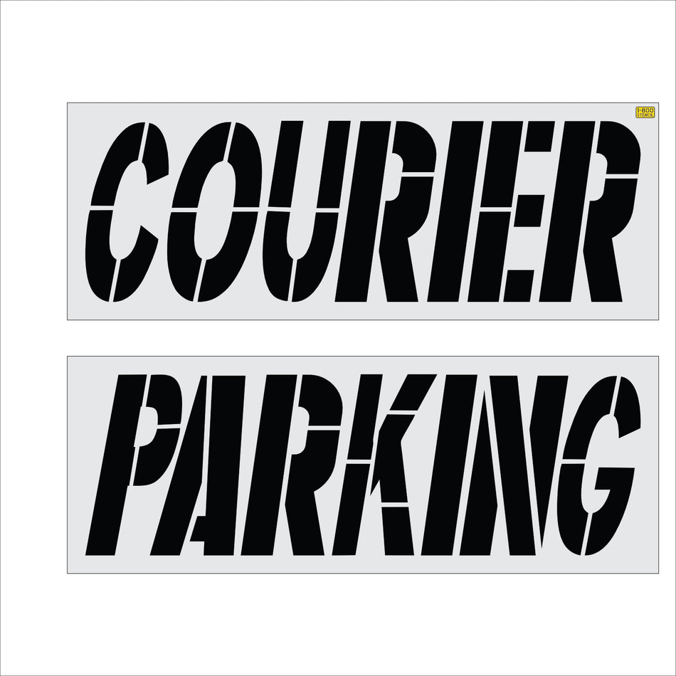 30" McDonalds COURIER PARKING Stencil