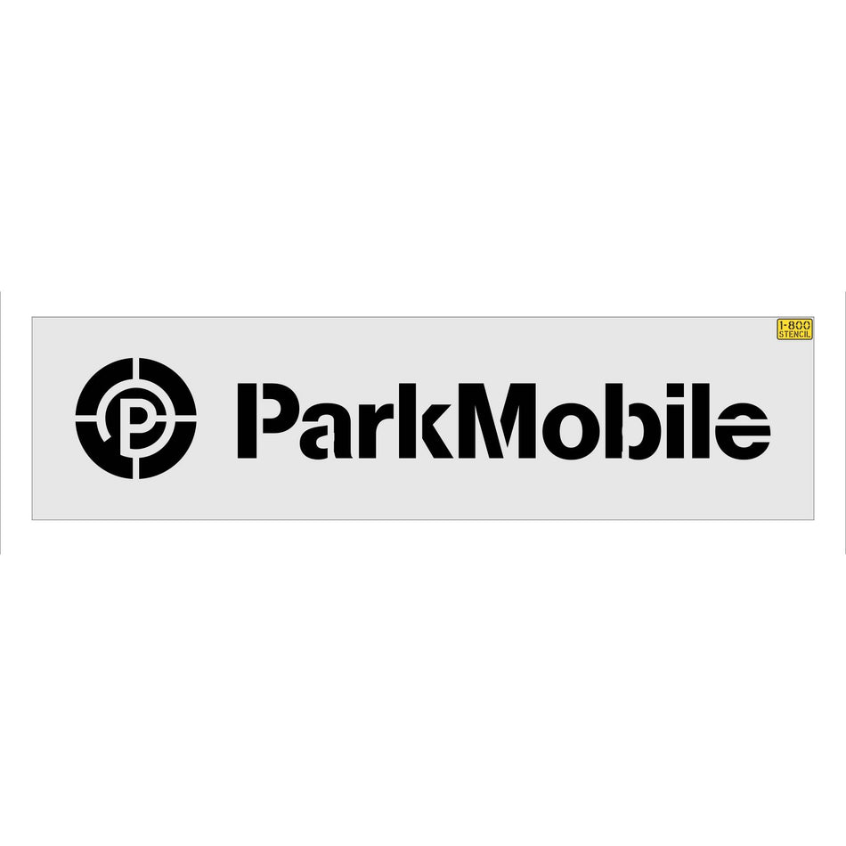 5.2-inch ParkMobile stencil with logo for marking mobile payment parking spaces