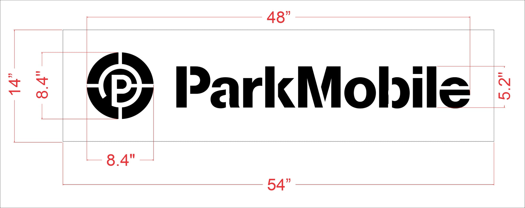 6" and 5.2" Park Mobile with Logo Stencil