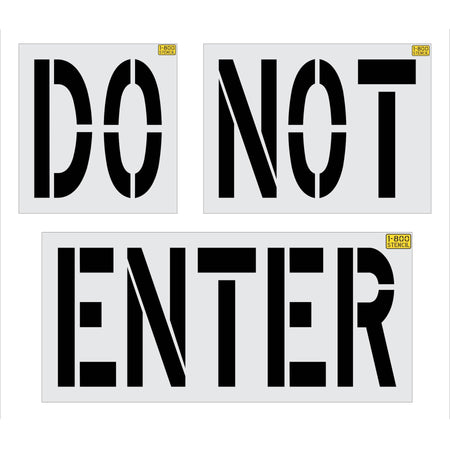 36 inch Raising Cane’s DO NOT ENTER stencil for drive-thru and parking lot pavement striping applications