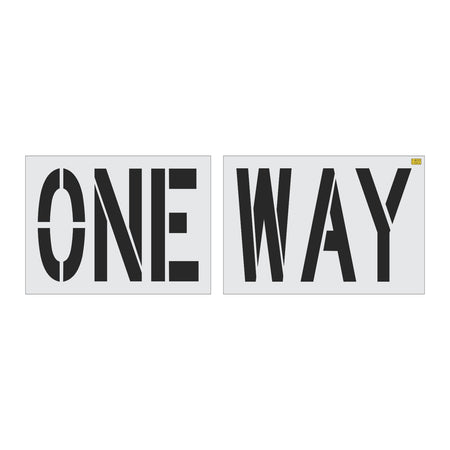 Two 'ONE WAY' signs on a white background