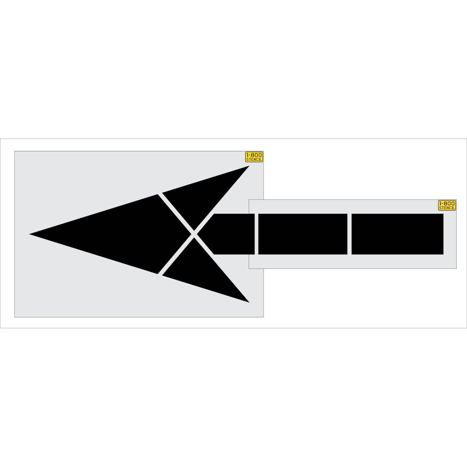 120" Sams Club Straight Arrow Stencil - High-quality stencil for pavement marking, durable and reusable