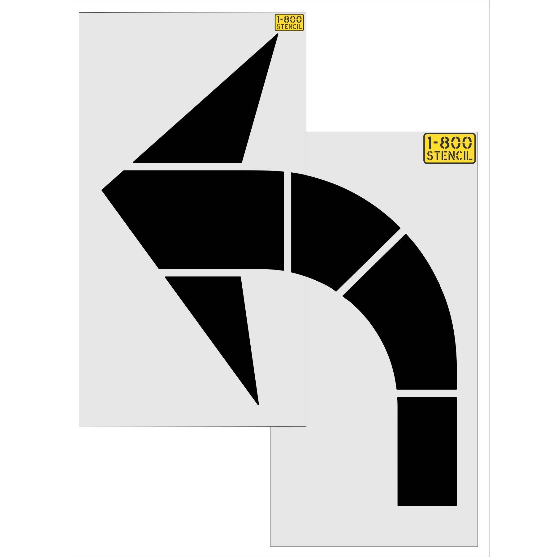 96" Sams Club Left Turn Arrow Stencil - High-quality stencil for pavement marking, durable and reusable