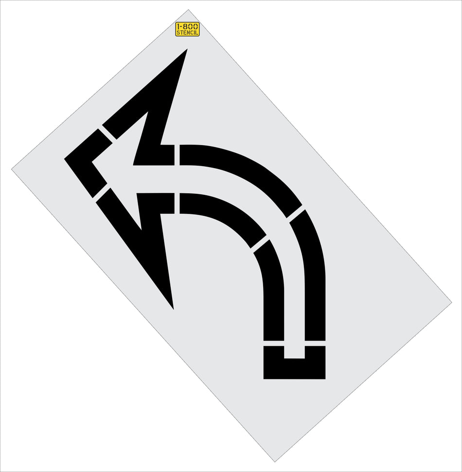 64" Sams Club Open Left Turn Arrow Stencil