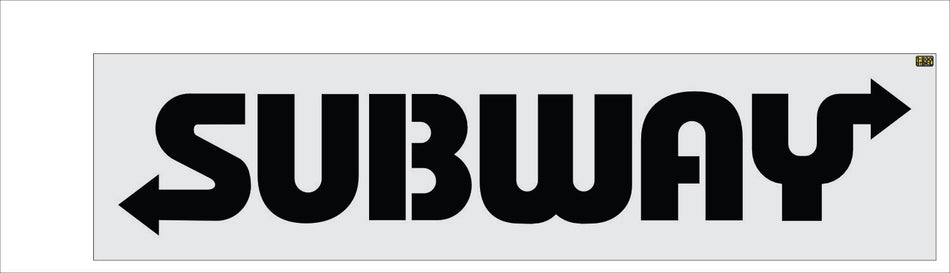 15" SUBWAY Logo Wording Stencil