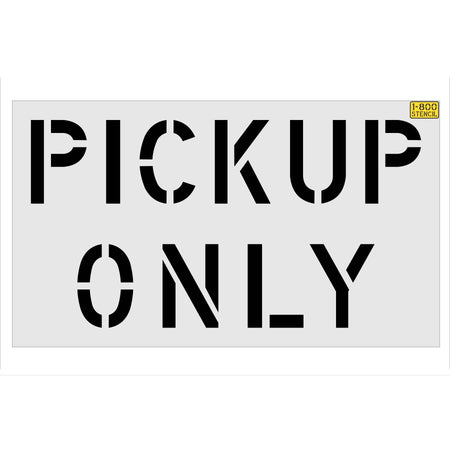 45 inch Taco Bell PICKUP ONLY stencil for curbside pickup and drive-thru pavement striping applications