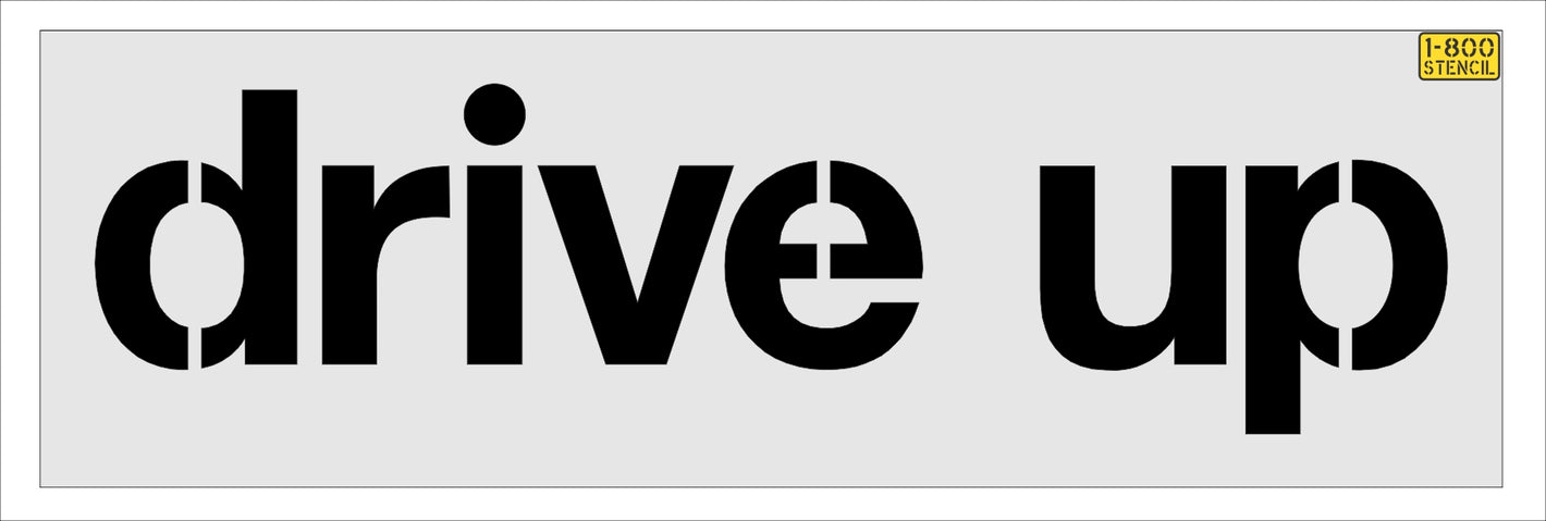19" Target drive up Stencil - High-quality stencil for pavement marking, durable and reusable