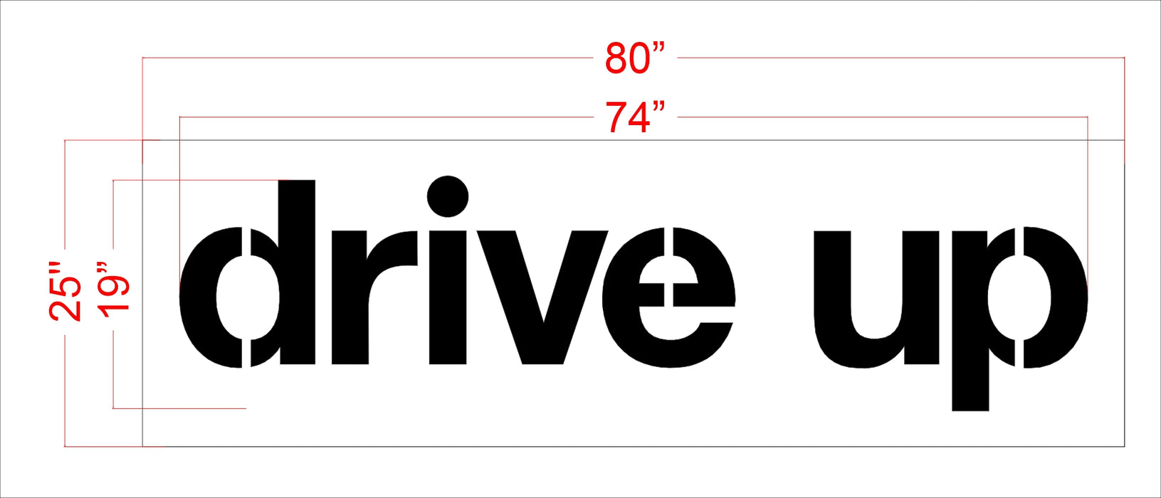 19" Target drive up Stencil