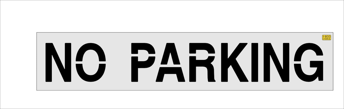 12" Target NO PARKING Stencil - High-quality stencil for pavement marking, durable and reusable