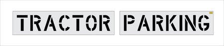 12 inch TRACTOR PARKING stencil