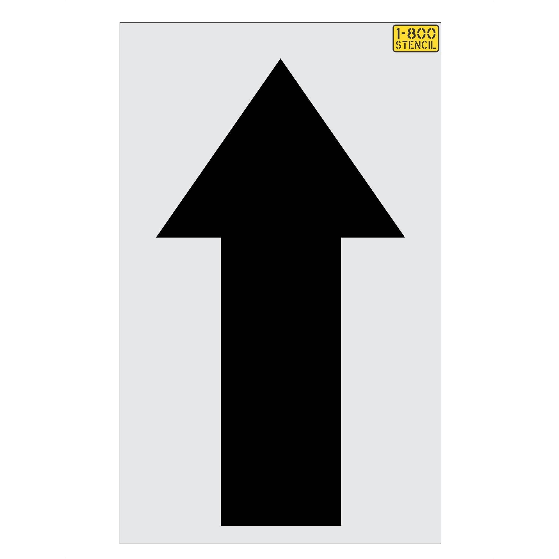 77 inch Tim Hortons straight arrow stencil for drive-thru and parking lot traffic direction pavement striping