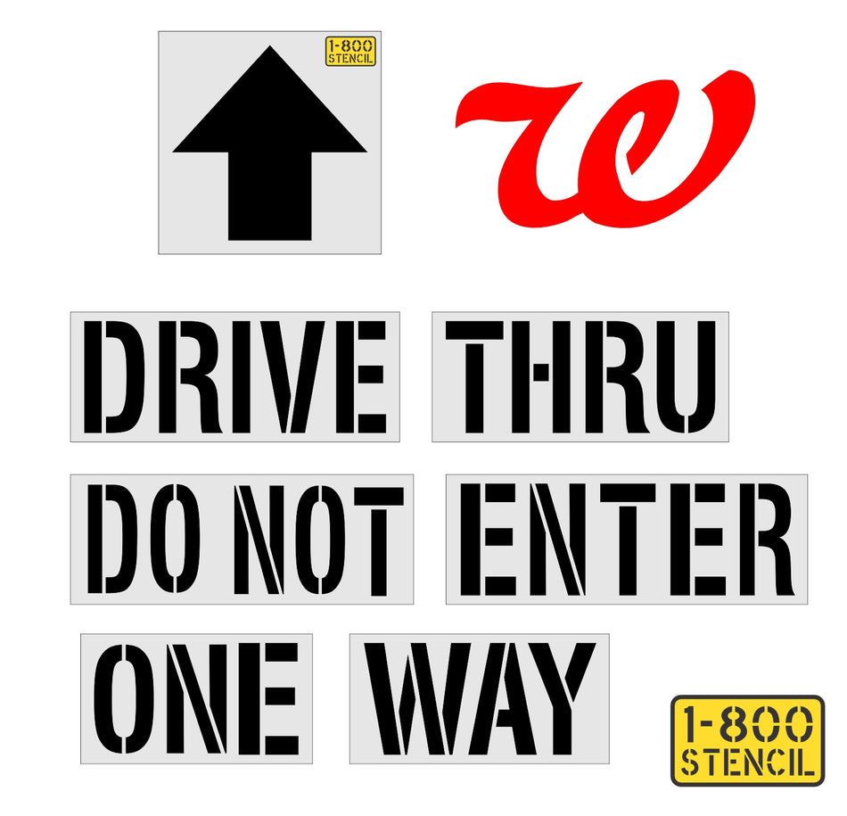 Walgreens Striping Stencil Kit