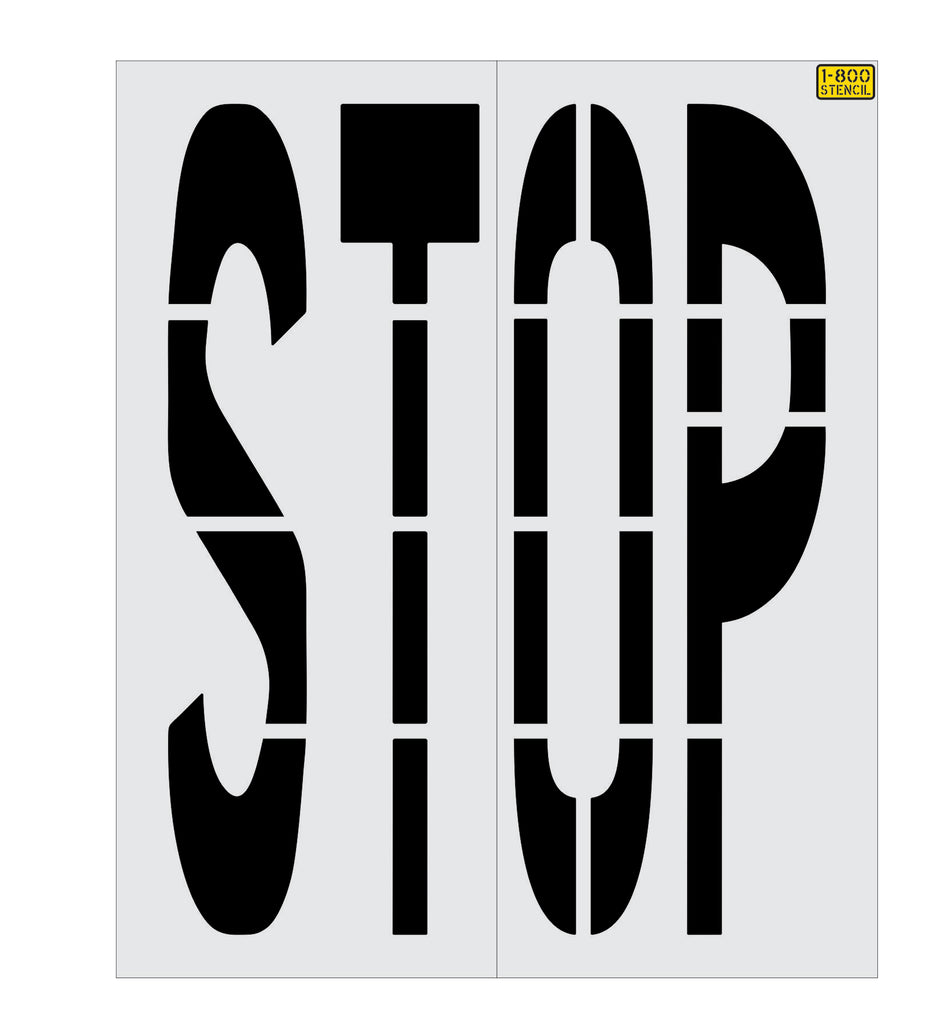 96" Walmart STOP 2pc Stencil