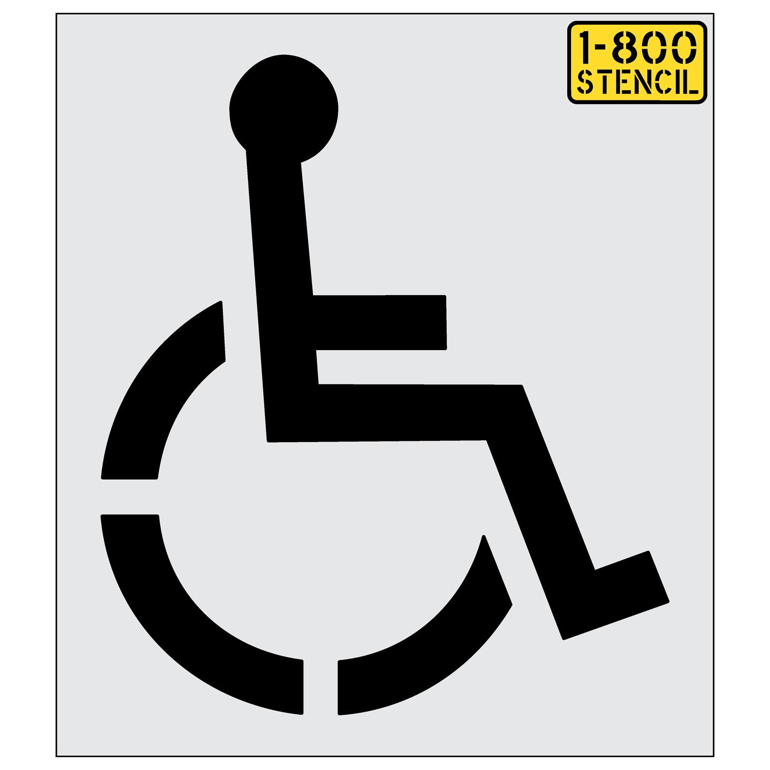 48" Walmart Handicap Symbol Stencil - 1-800-Stencil