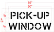 8" Wendy's PICK-UP WINDOW Stencil