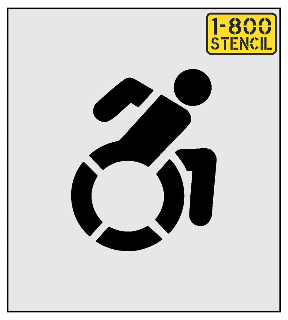 NYSDOT 12" Accessible Icon Handicap Stencil